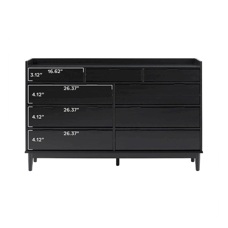 Middlebrook Modern Gallery Top Solid Wood Dresser