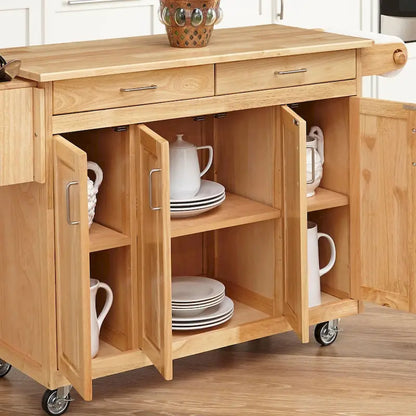 Homestyles General Line Brown Wood Kitchen Cart - N/A