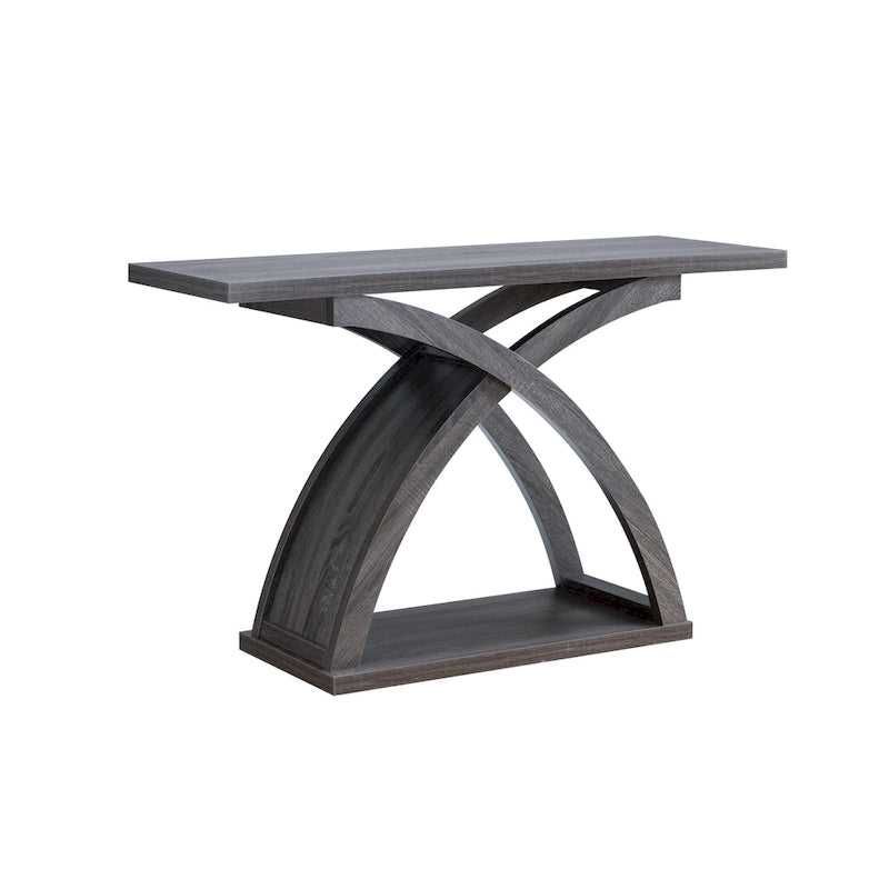 Distressed Grey 47-inch Console Table with Shelf
