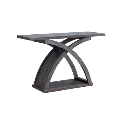 Distressed Grey 47-inch Console Table with Shelf