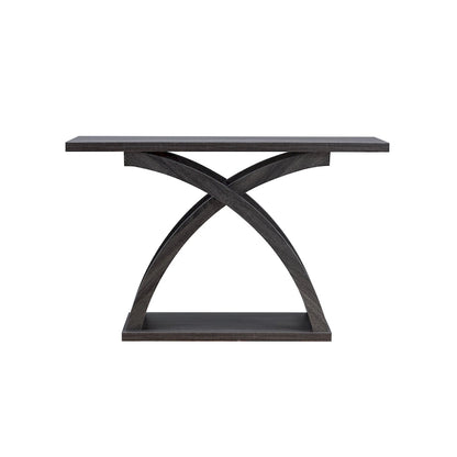 Distressed Grey 47-inch Console Table with Shelf