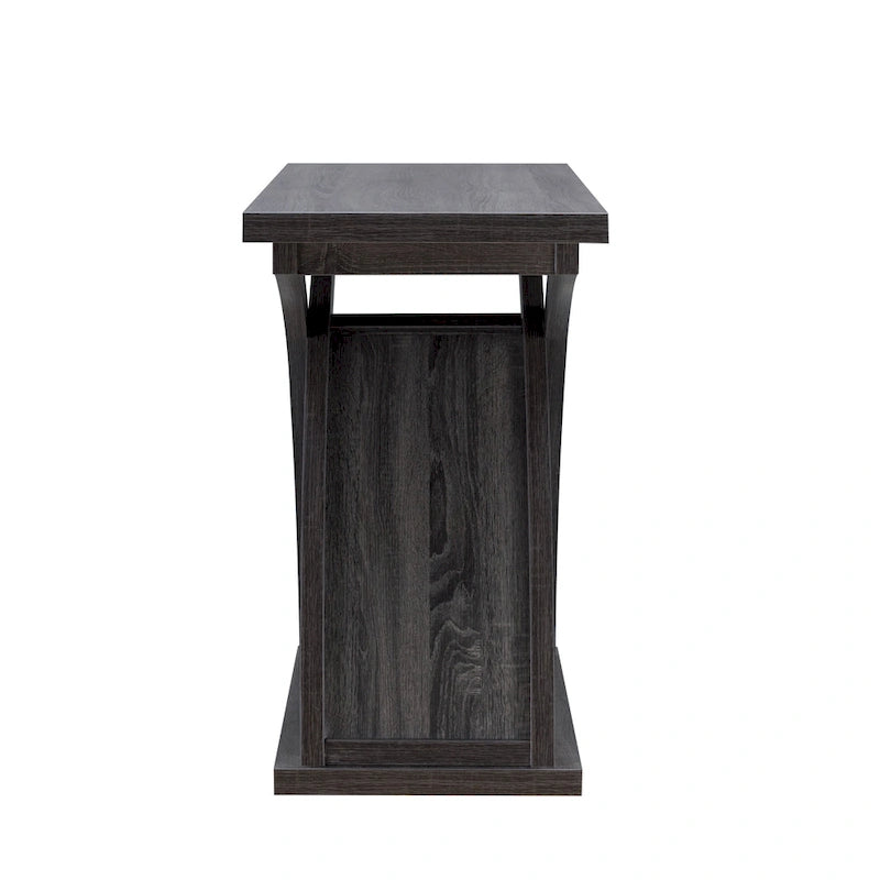 Distressed Grey 47-inch Console Table with Shelf