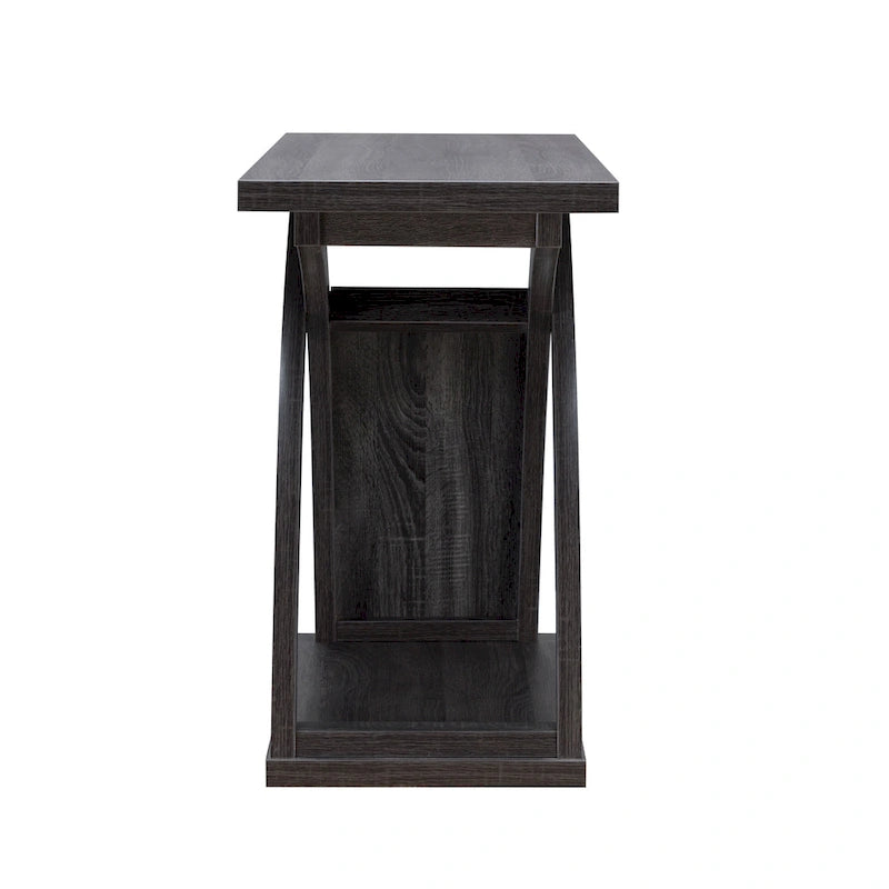 Distressed Grey 47-inch Console Table with Shelf