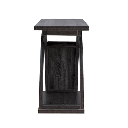 Distressed Grey 47-inch Console Table with Shelf