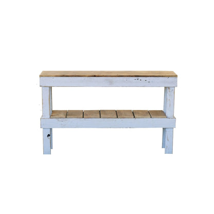 White Combo Double Tier Console