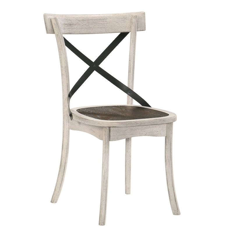 McFarlane Farmhouse Antique White Rubberwood 5-Piece Dining Set by Furniture of America