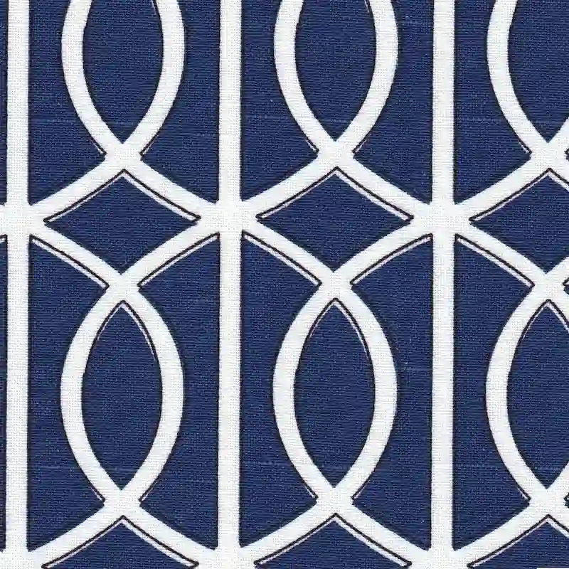 Porch & Den Cammy Blue Trellis Swoop Accent Chair