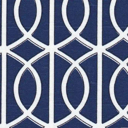 Porch & Den Cammy Blue Trellis Swoop Accent Chair