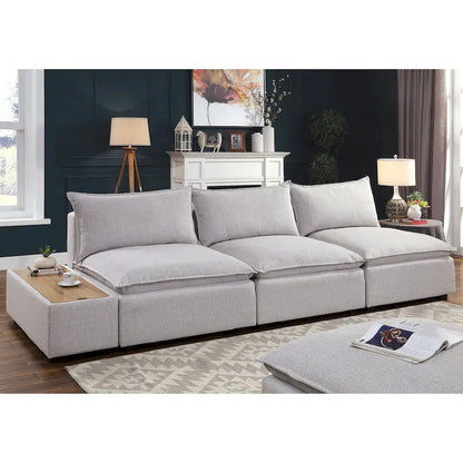 Light Grey 43-inch Fabric Storage Console