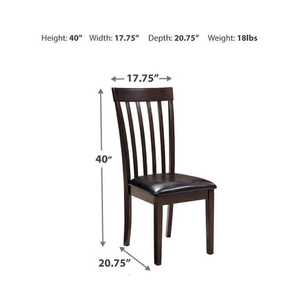 Hammis Dark Brown Dining Room Chair (Set of 2)