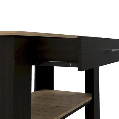 FM Furniture Brooklyn 40 Kitchen Island, Two Shelves, One Drawer