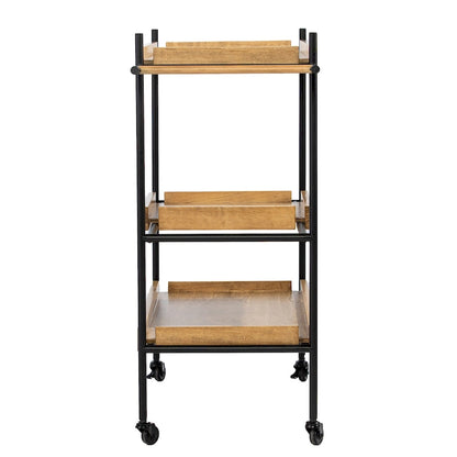 SEI Furniture Livingston Rolling Bar Cart