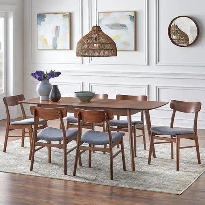 Walnut Extendable Dining Table for 4-6 People