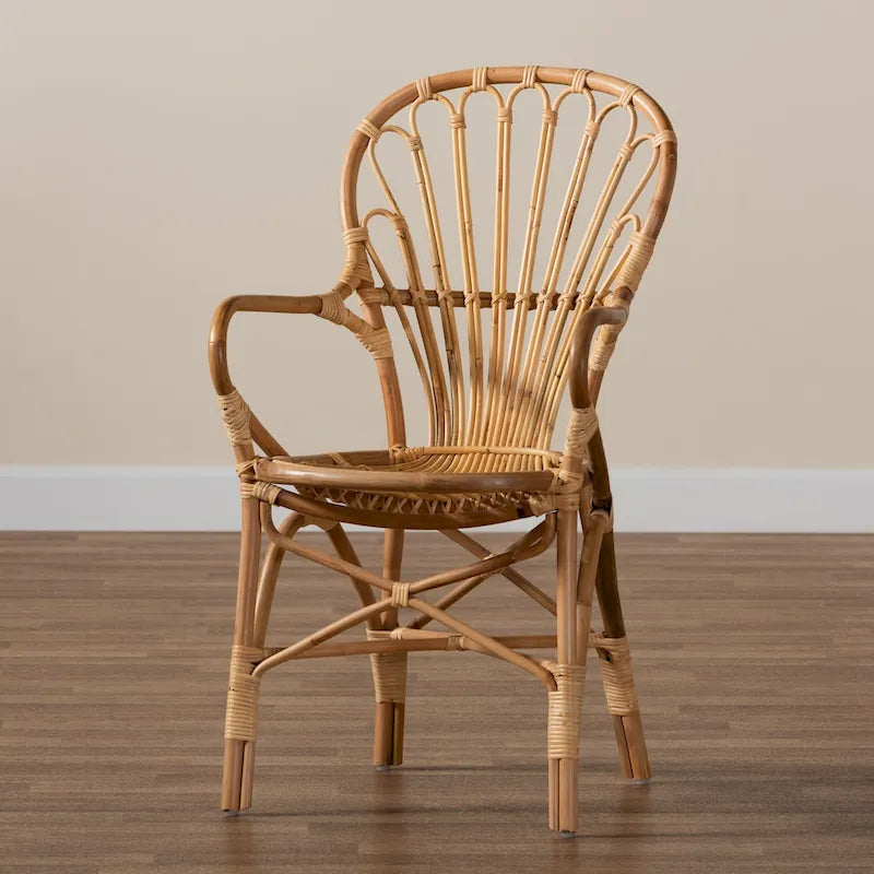 Sheraton Modern Natural Finished Rattan Dining Chair