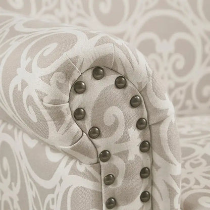 Grey Fretwork Upholstered Club Chair