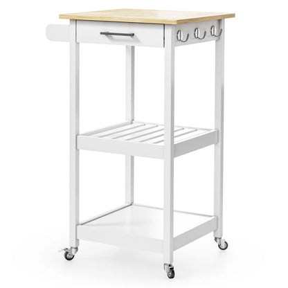 Kitchen Island and Kitchen Cart with Storage Cabinet and Drawer