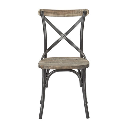Somerset X Back Antique Metal Dining Chair
