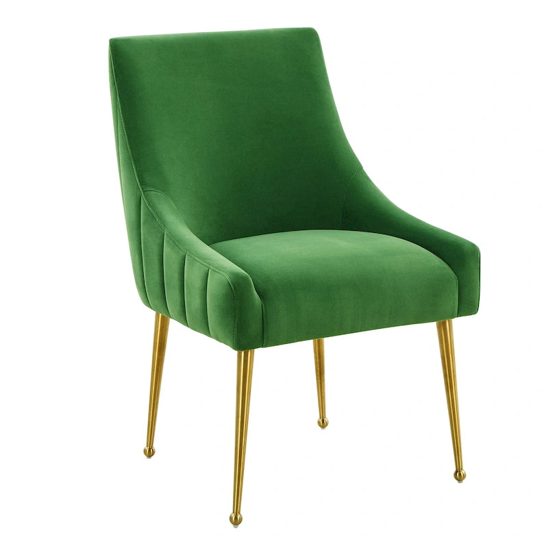 Irina Dining Chair Velvet Side Chair with Stainless Steel Leg