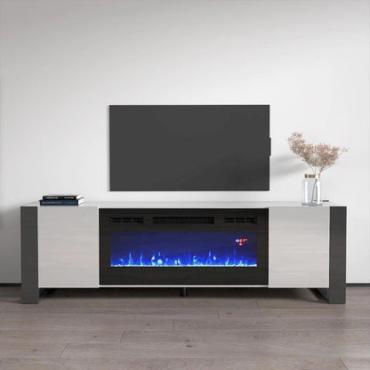 Woody BL-EF Electric Fireplace 77  TV Stand