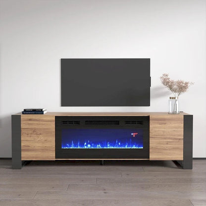 Woody BL-EF Electric Fireplace 77  TV Stand