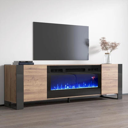 Woody BL-EF Electric Fireplace 77  TV Stand
