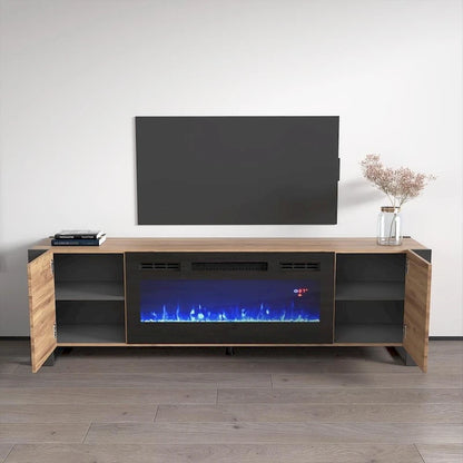 Woody BL-EF Electric Fireplace 77  TV Stand