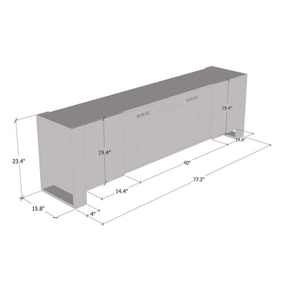 Woody BL-EF Electric Fireplace 77  TV Stand