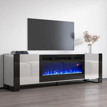 Woody BL-EF Electric Fireplace 77  TV Stand