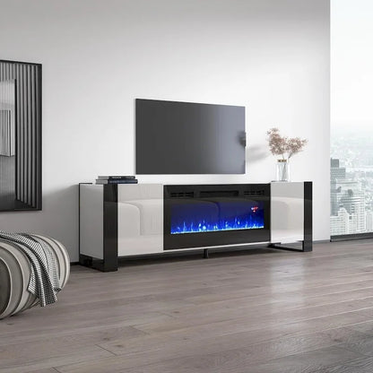 Woody BL-EF Electric Fireplace 77  TV Stand