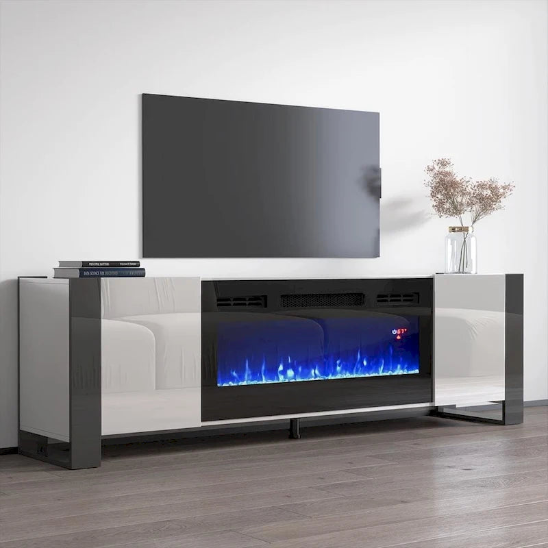 Woody BL-EF Electric Fireplace 77  TV Stand