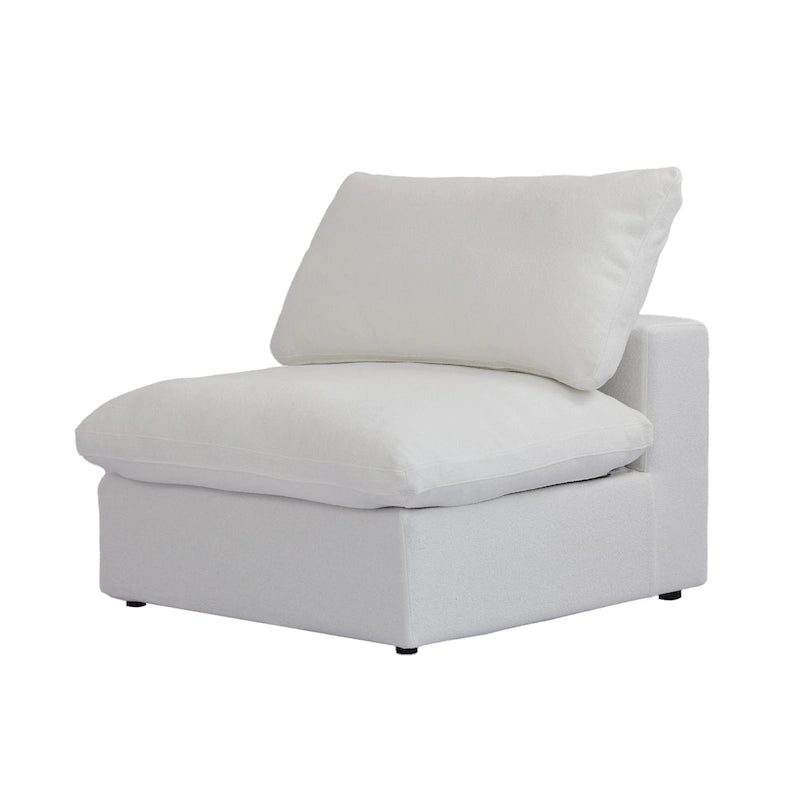 160  Widen Sectional Sofa Down Filled U-Shaped Couch 4 Seater with 2 Ottoman