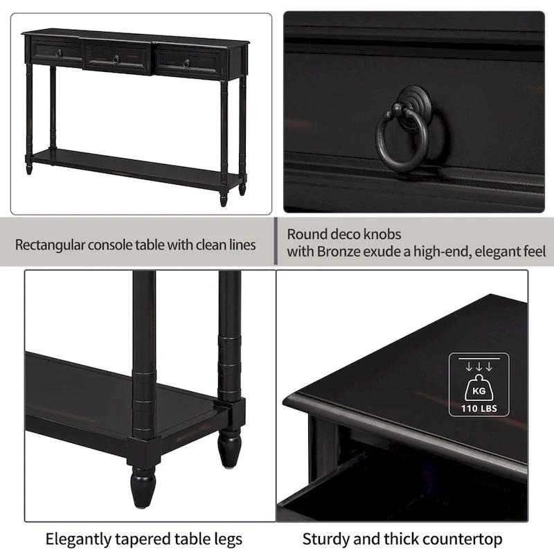 Console Table Sofa Table with Drawers