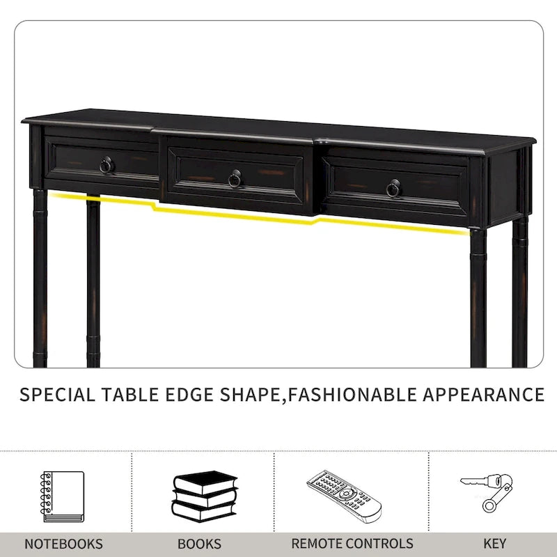Console Table Sofa Table with Drawers