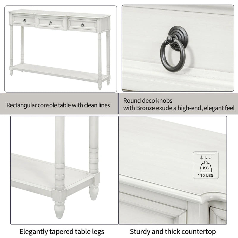 Console Table Sofa Table with Drawers