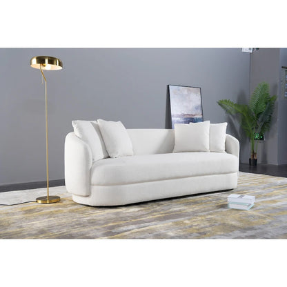 Haas Japandi Style Luxury Modern Boucle Fabric Curved Sofa