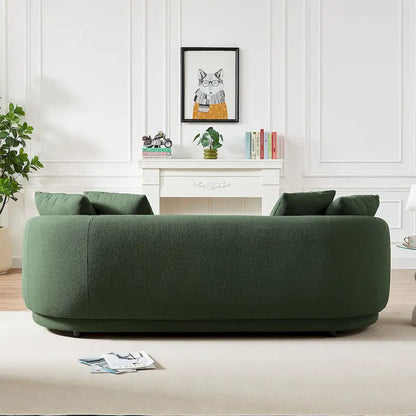 Haas Japandi Style Luxury Modern Boucle Fabric Curved Sofa