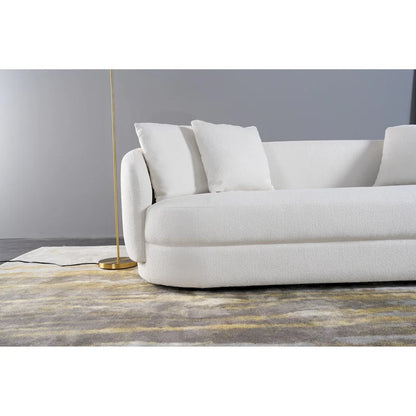 Haas Japandi Style Luxury Modern Boucle Fabric Curved Sofa