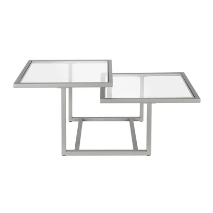 Silver Orchid Solm Two-Tier Blackened Bronze Coffee Table