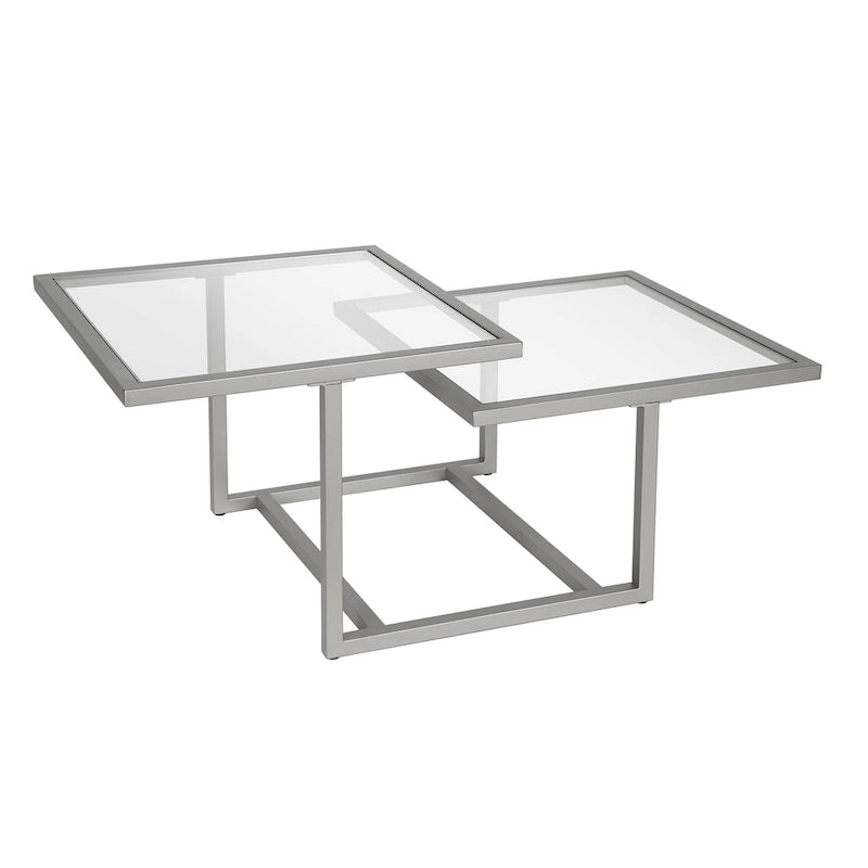 Silver Orchid Solm Two-Tier Blackened Bronze Coffee Table