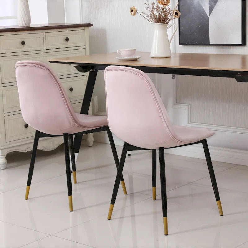 Roundhill Furniture Lassan Contemporary Fabric Upholstered Dining Chairs (Set of 4)
