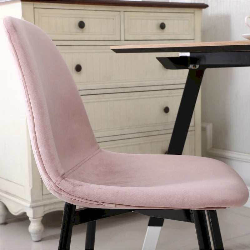 Roundhill Furniture Lassan Contemporary Fabric Upholstered Dining Chairs (Set of 4)