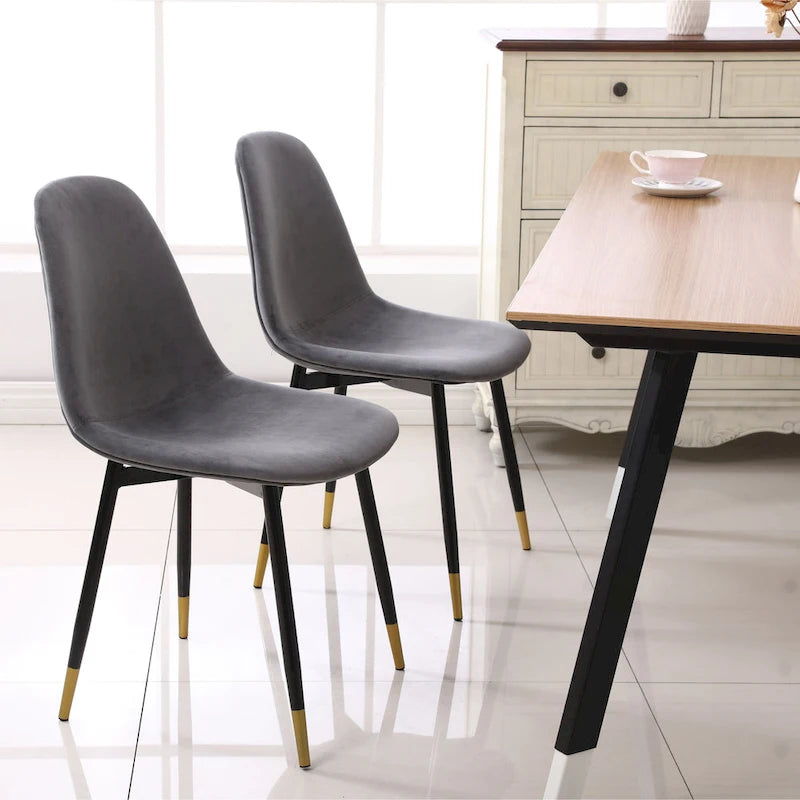 Roundhill Furniture Lassan Contemporary Fabric Upholstered Dining Chairs (Set of 4)