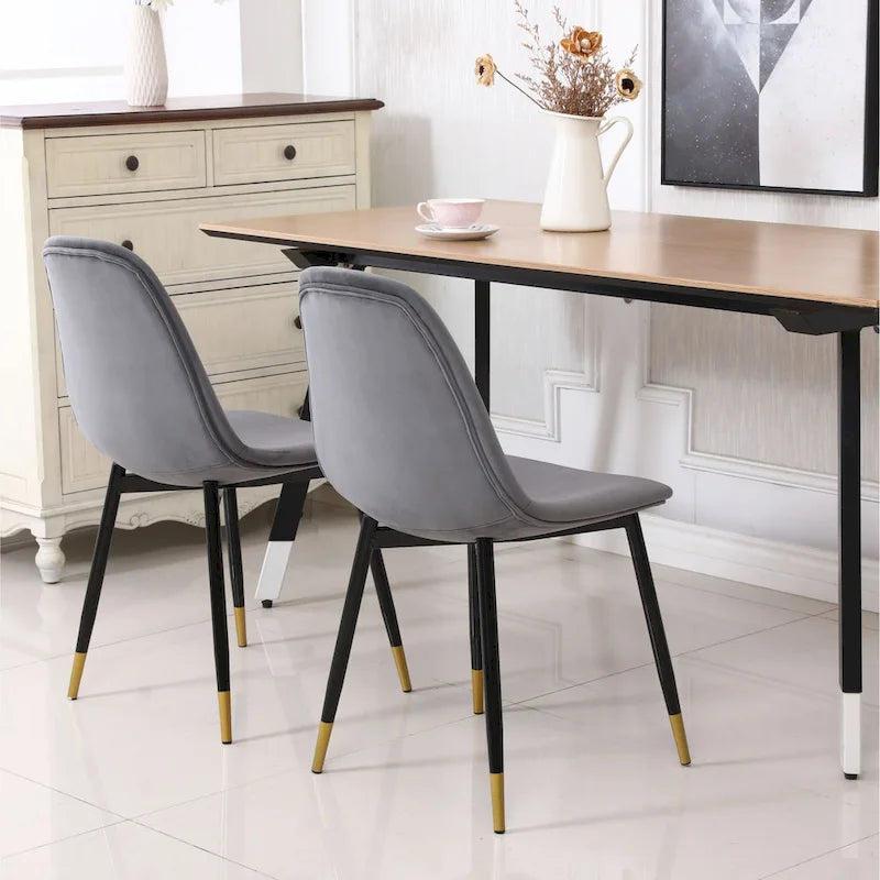 Roundhill Furniture Lassan Contemporary Fabric Upholstered Dining Chairs (Set of 4)