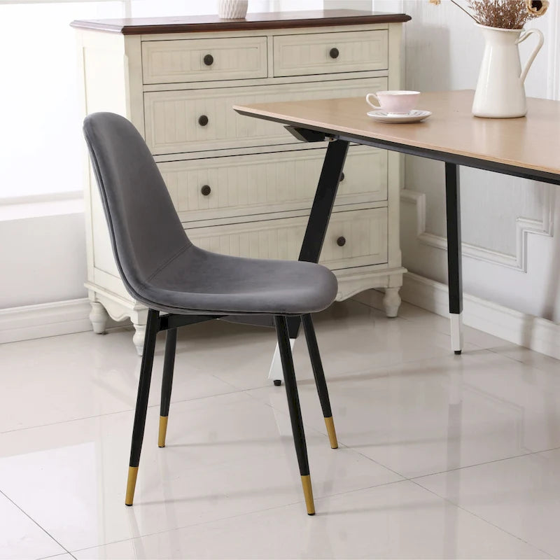 Roundhill Furniture Lassan Contemporary Fabric Upholstered Dining Chairs (Set of 4)