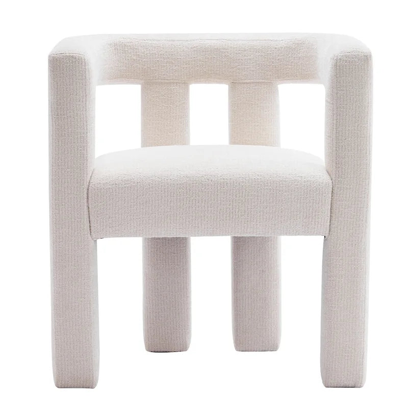 Set of 1 Chic design Barrel shaped Fabric Upholstered Accent Armchair