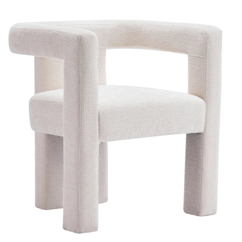 Set of 1 Chic design Barrel shaped Fabric Upholstered Accent Armchair