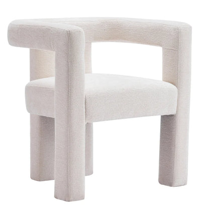 Set of 1 Chic design Barrel shaped Fabric Upholstered Accent Armchair