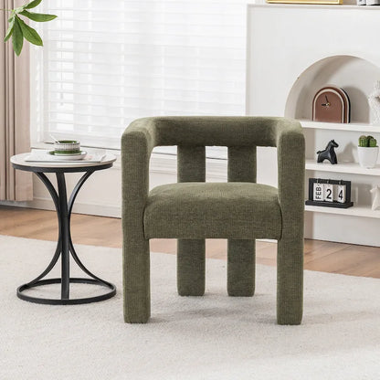 Set of 1 Chic design Barrel shaped Fabric Upholstered Accent Armchair