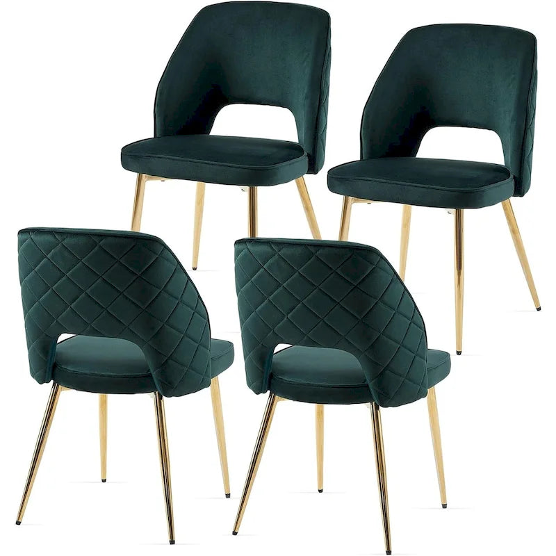 Howtai Upholstered Home Chair Hollow-Back Set of 4