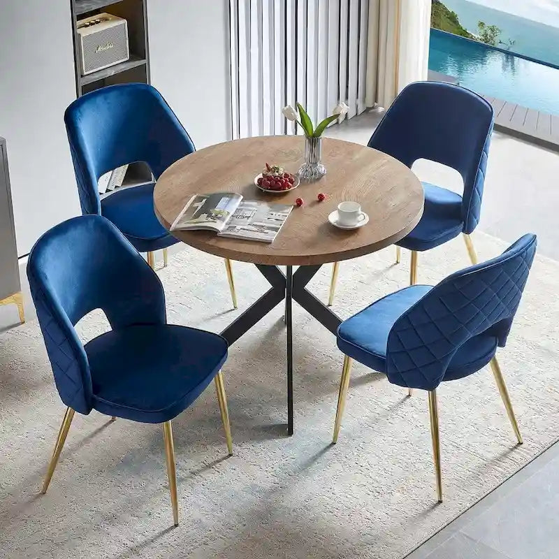 Howtai Upholstered Home Chair Hollow-Back Set of 4